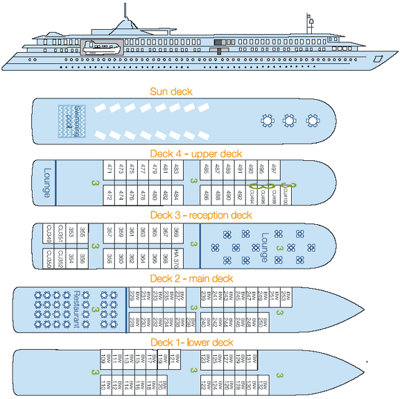 MS La Belle De L'Adriatique Deck Plans